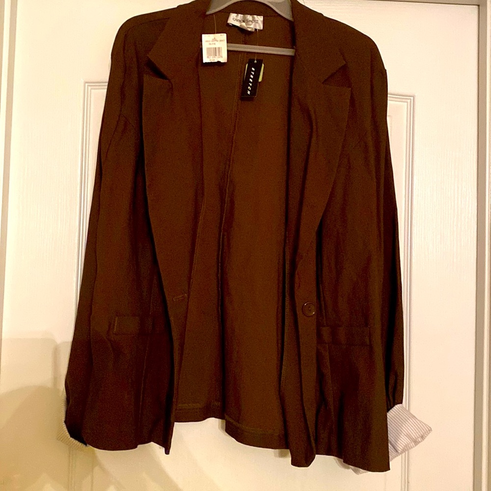 3xl olive blazer